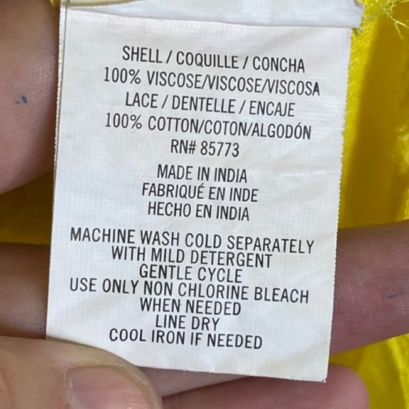 O'NEILL | Saltwater Solids Bell Sleeve Beach Dress Bright Lemon | Size M - Picture 8 of 11